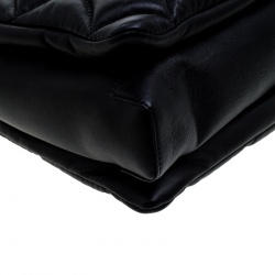 Pre Owned حقيبة كتف سالفاتوري فيراغامو سلسلة غينت جلد مبطنة سوداء