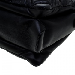 Pre Owned حقيبة كتف سالفاتوري فيراغامو سلسلة غينت جلد مبطنة سوداء