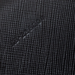 Pre Owned Salvatore Ferragamo Black Leather Round Coin Purse