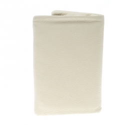 Pre Owned محفظة سالفاتوري فيراغامو طية مزدوجة جلد عاجية