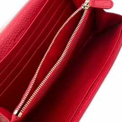 مملوكة مسبقًا Salvatore Ferragamo Lipstick Leather Long Wallet