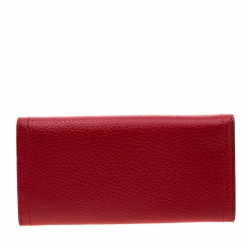 مملوكة مسبقًا Salvatore Ferragamo Lipstick Leather Long Wallet