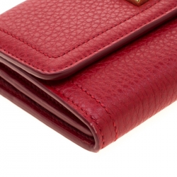 مملوكة مسبقًا Salvatore Ferragamo Lipstick Leather Long Wallet