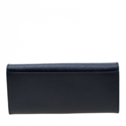 مملوكة مسبقًا Salvatore Ferragamo Blue Leather Miss Vara Wallet