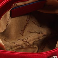 مملوكة مسبقًا Salvatore Ferragamo Red Satin Evening Bag