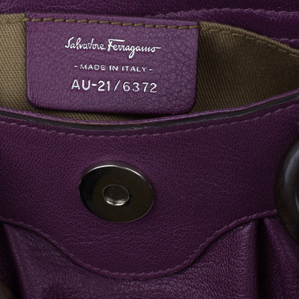 مملوكة مسبقًا حقيبة سالفاتوري فيراغامو  ماريسا كروس جلد أرجواني