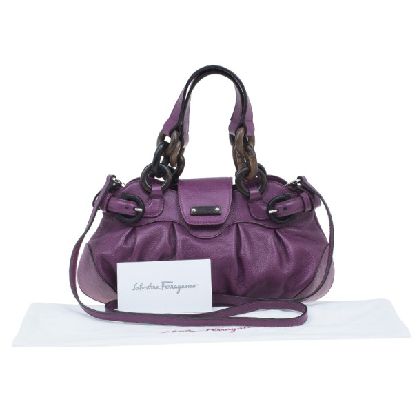 مملوكة مسبقًا حقيبة سالفاتوري فيراغامو  ماريسا كروس جلد أرجواني