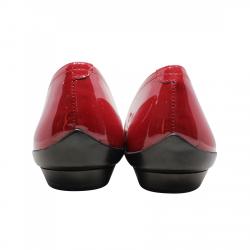 Pre Owned Salvatore Ferragamo Red Patent Audrey Mary Jane Ballet Flats Size 39.5