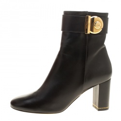 مملوكة مسبقًا بوت للكاحل سلفاتوري فيراغامو فياما جلد أسود مقاس 40