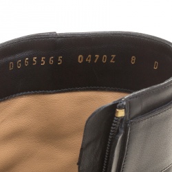 مملوكة مسبقًا بوت للكاحل سلفاتوري فيراغامو فياما جلد أسود مقاس 40