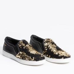 Pre Owned حذاء رياضي سالفاتوري فيراغامو سالينا بي سكاربا سبورت جلد أسود مقاس أوروبي 40