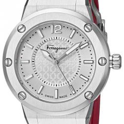 Pre Owned Salvatore Ferragamo Silver Stainless Steel FIG010015 Women's Wristwatch 33MM