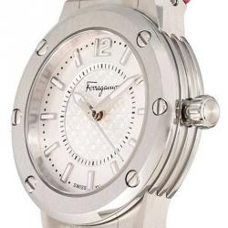 Pre Owned Salvatore Ferragamo Silver Stainless Steel FIG010015 Women's Wristwatch 33MM