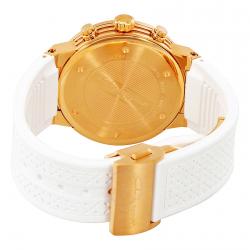 Pre Owned Salvatore Ferragamo Mother of Pearl Rose Gold Ion-Plated Stainless Steel F-80 Women's Wristwatch 39MM