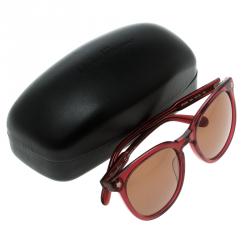 Salvatore Ferragamo Burgundy SF 816S Wayfarer Sunglasses