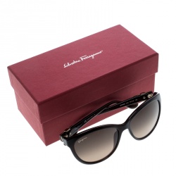 Salvatore Ferragamo Brown SF760S Cat Eye Sunglasses