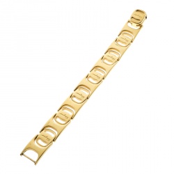 Pre Owned Salvatore Ferragamo Gold Tone Interlocking Link Bracelet