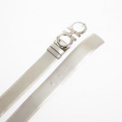 مملوكة مسبقًا Salvatore Ferragamo Silver Metallic Gancino Bit Belt 73 CM