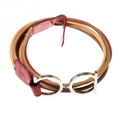 Salvatore Ferragamo Multicolor Leather String Belt 90CM