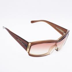 Pre Owned Salvatore Ferragamo Brown Rectangle Woman Sunglasses