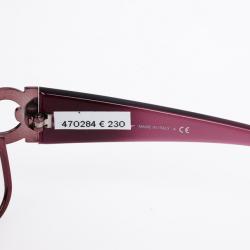 مملوكة مسبقًا Salvatore Ferragamo Purple Logo Temple Woman Shield Sunglasses