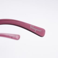 مملوكة مسبقًا Salvatore Ferragamo Purple Logo Temple Woman Shield Sunglasses