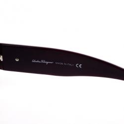 Pre Owned Salvatore Ferragamo Grey 1172 Square Woman Sunglasses