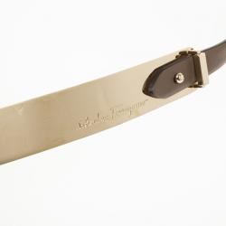 مملوكة مسبقًا Salvatore Ferragamo Brown Leather Belt 95 CM
