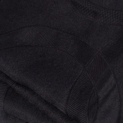 Salvatore Ferragamo Black Tonal Gancini Patterned Jacquard Cashmere Silk Shawl
