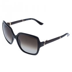 Pre Owned نظارة شمسية سالفاتوري فيراغامو SF765SL غانشيني متدرجة بنية / سوداء كبيرة