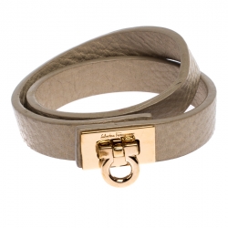 Ferragamo double discount wrap leather bracelet