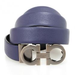 Pre Owned Salvatore Ferragamo Purple Womens Leather Belt 84 CM