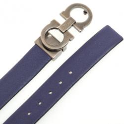 Pre Owned Salvatore Ferragamo Purple Womens Leather Belt 84 CM