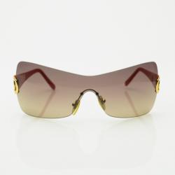 Pre Owned Salvatore Ferragamo Coral Shield Sunglasses