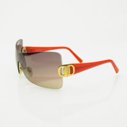 Pre Owned Salvatore Ferragamo Coral Shield Sunglasses