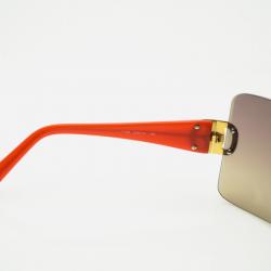 Pre Owned Salvatore Ferragamo Coral Shield Sunglasses