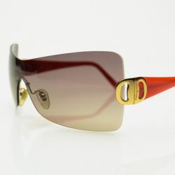 Pre Owned Salvatore Ferragamo Coral Shield Sunglasses
