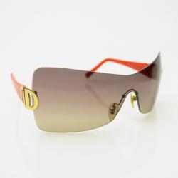 Pre Owned Salvatore Ferragamo Coral Shield Sunglasses