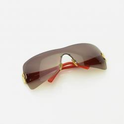 Pre Owned Salvatore Ferragamo Coral Shield Sunglasses