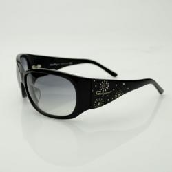 Pre Owned Salvatore Ferragamo Black Sunglasses With Crystals