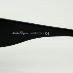 Pre Owned Salvatore Ferragamo Black Sunglasses With Crystals