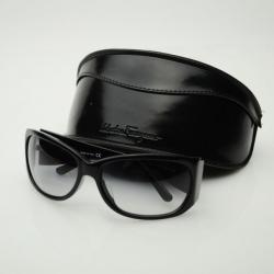 Pre Owned Salvatore Ferragamo Black Sunglasses With Crystals