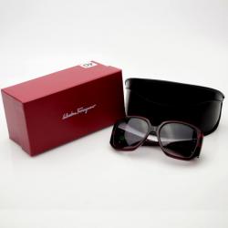 Pre Owned Salvatore Ferragamo 2168-B Burgundy Sunglasses