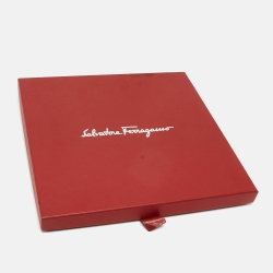 Pre Owned Salvatore Ferragamo Blue Printed Silk Scarf 