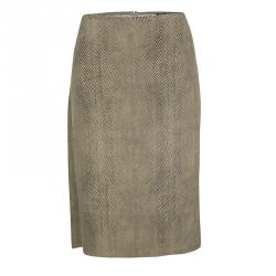 Salvatore Ferragamo Vintage Brown Printed Skirt L