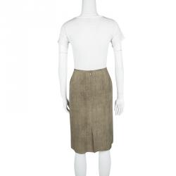 Salvatore Ferragamo Vintage Brown Printed Skirt L