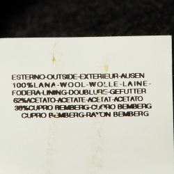 Pre Owned Gianfranco Ferré Charcoal Grey Wool Midi Dress M