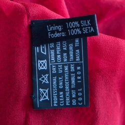 Pre Owned Salvatore Ferragamo Red Wool Chunky Rib Knit Dress Cardigan L