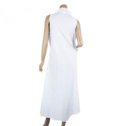 Pre Owned Salvatore Ferragamo White Cotton Dress L