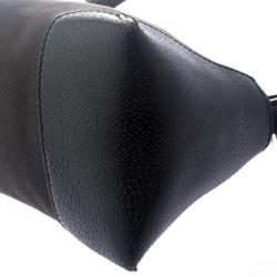 Salvatore Ferragamo Black Canvas and Leather Cosmetic Pouch